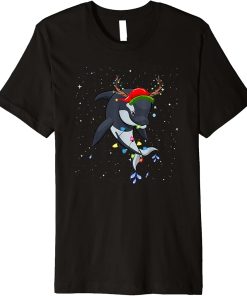 Cute Orca Killer Whale Reindeer Santa Christmas Girls Premium T-Shirt