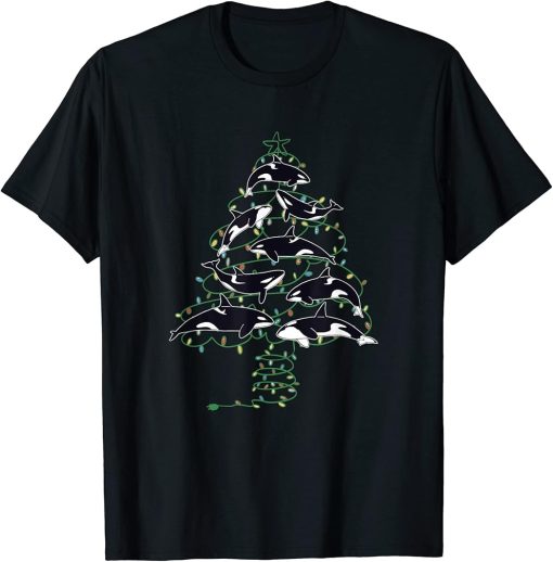 Orca Whale ChristmasTree Christmas Xmas Yulitede Nativity T-Shirt