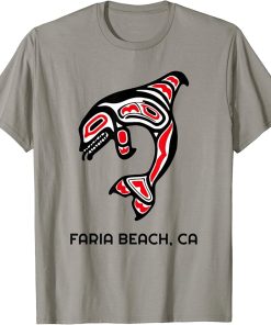 California Faria Beach Orca Killer Whale Native American T-Shirt