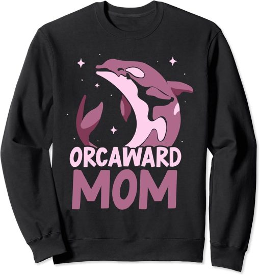 Orcaward Mom Humor Orcas Orca Awkward Mother Mommy Mama Sweatshirt