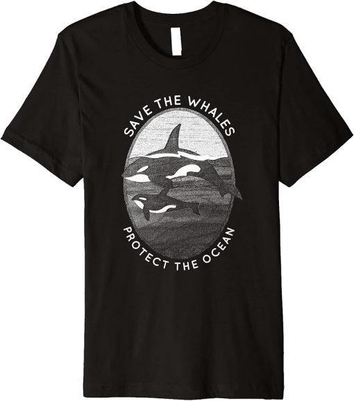 Save The Whales: Protect The Ocean Orca Killer Whales Premium T-Shirt